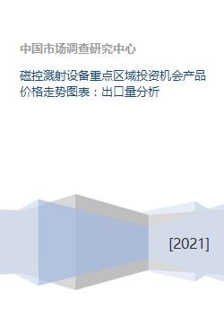 磁控濺射設(shè)備重點(diǎn)區(qū)域投資機(jī)會(huì)產(chǎn)品價(jià)格走勢圖表 出口量分析